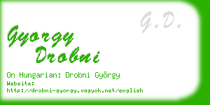 gyorgy drobni business card