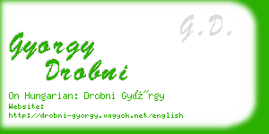 gyorgy drobni business card